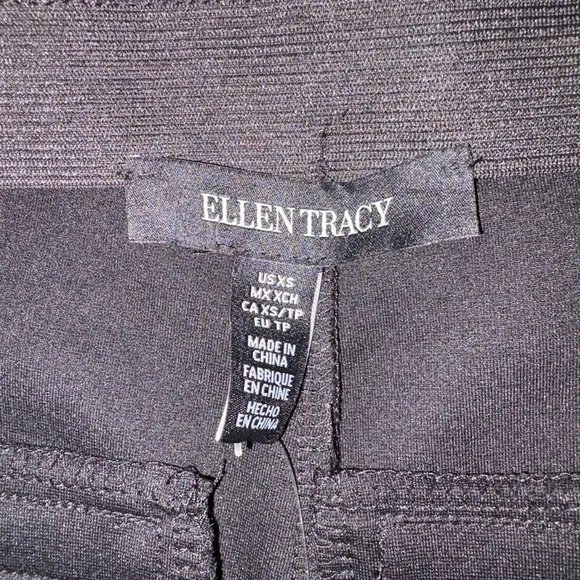 Ellen Tracy Black Faux Leather Pants - Picture 3 of 3